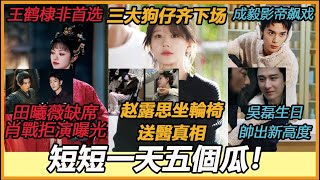 内娱吃瓜速递，赵露思虐粉还是被压榨？众狗仔齐下场！8天会3女的男明星竟是他！吳磊生日帥出新高度！辭演风波平息！成毅人气爆棚！肖戰拒演《大奉打更人》原因曝光！#赵露思#田曦薇#王鹤棣#吴磊#成毅