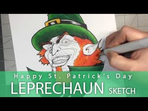 Leprechaun Speed Drawing for St Patrick's Day!