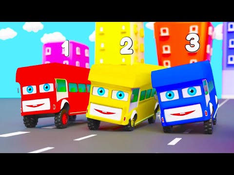 One Little Two Little Three Little Buses | Ten Little Buses | Pilli Go | Nursery Rhymes & Kids Songs