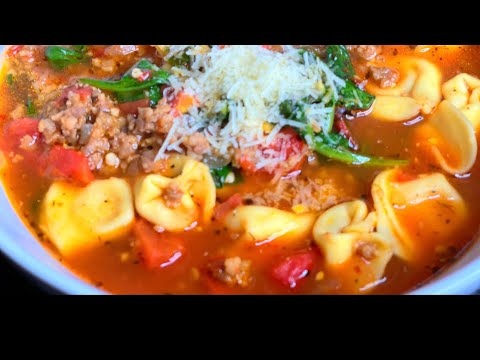 #tortellinisoup #souprecipes TORTELLINI SOUP| Italian sausage tortellini soup| Soup recipes #fall