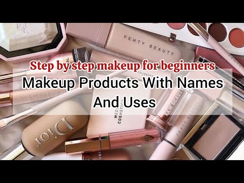 All makeup products with name & uses/Step by step makeup for beginners/Makeup product kit name list