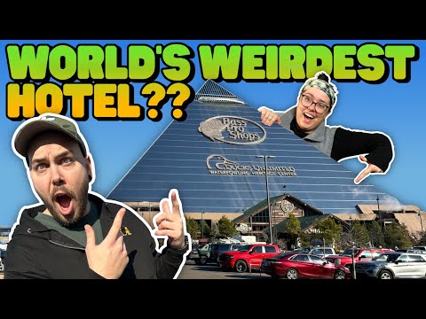 We Stayed at the Pyramid Bass Pro Shop Hotel!! 😂