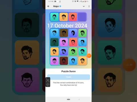 Major Puzzle Durov || Major daily combo Puzzle Durov #major #airdrop #cryptocurrency #shameemcrypto