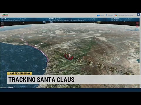 Santa spotted over Argentina