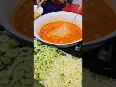 ขนมจีน 4 น้ำยา | Thai curry with rice noodles #streetfood #bangkok