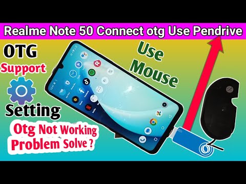 Realme note 50 connect otg use Pendrive // how to connect otg in Realme note 50