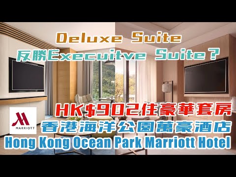 HK$902住豪華套房 Deluxe Suite反勝較貴的Executive Suite！？ 香港海洋公園萬豪酒店 Hong Kong Ocean Park Marriott Hotel