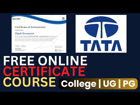 Free Courses Online with Certificates | TATA💰Free Course For UG | 🔥 Helps To Build Strong Resume