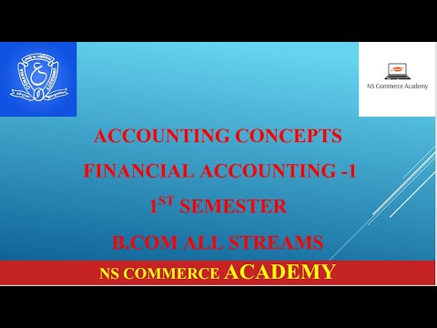 ACCOUNYING CONCEPTS - FA-1 - 1ST SEMESTER - B.COM ALL STREAMS -OU