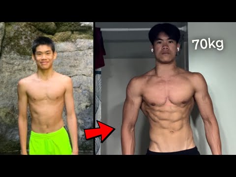 CRAZY 4 Year Natural Body Transformation 13 - 17 / Skinny to Muscle