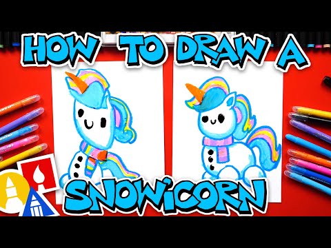 How To Draw A Snowicorn (Snowman Unicorn)