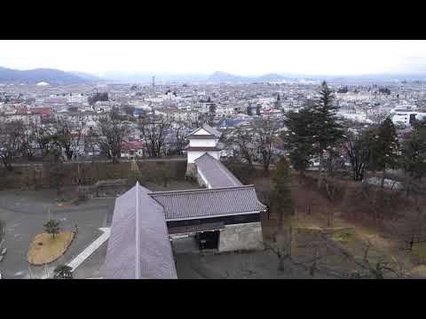 福島縣會津若松市鶴ヶ城頂樓風景