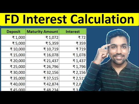 FD Interest Calculation - ₹1000 to ₹1,00,000 in Fixed Deposit (Hindi)