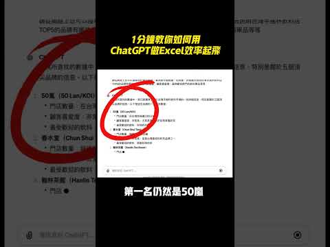 1分鐘讓chatgpt做出可視化數據分析 #ai工具 #chatgpt