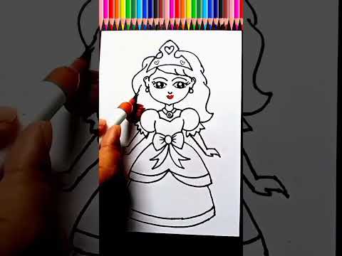 cute princess drawing easily#shorts#princess#shortvideo#viralshorts#youtubeshorts #easyartwithbiplab