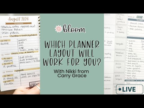 Which bloom Daily Planner Layout is Right For You? with Nikki from Carry Grace