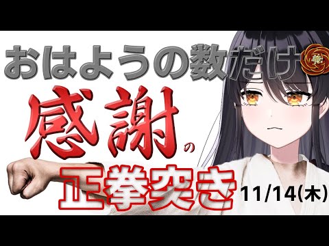 【朝活】おはようの数だけ「感謝の正拳突き」🙏11/14（11日目）【リアン・アニマリア・椿 】