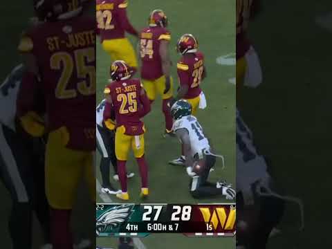 AJ Brown COMES UP CLUTCH on 4th down for 15 yards 🦅🔥 Eagles vs Commanders Highlights