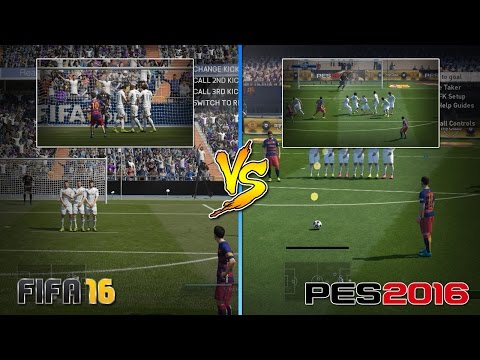 FIFA 16 vs PES 16 Free Kicks