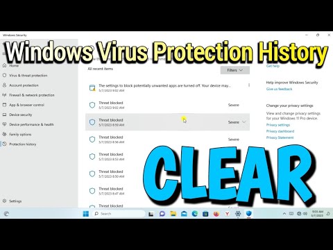 How to Clear Windows Virus Protection History | Clear Windows Defender History