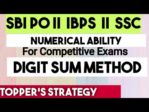 #myexamcoaching #numericalabiliylty  DIGIT SUM METHOD FAST SOLVING TECHNIQUES