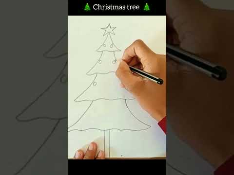 Christmas tree drawing #durgeshinventus #shorts #christmas