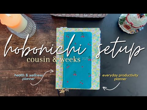 Hobonichi Cousin & Weeks Setup 2025✨| productivity planner📝| health and wellness planner🧘🏼‍♀️