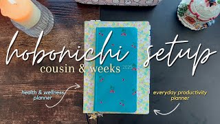 Hobonichi Cousin & Weeks Setup 2025✨| productivity planner📝| health and wellness planner🧘🏼‍♀️