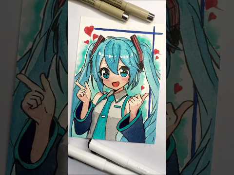 Hatsune miku speed drawing✨ #亞北ネル #miku #neru #gacha #vocaloid #hatsunemiku #igotyou #gotchu! #short