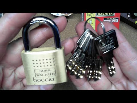 [169] Burg Wachter Boccia 40mm Brass Padlock picked open