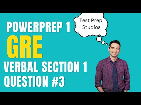 NEW GRE PowerPrep 1 Verbal Section 1 #3