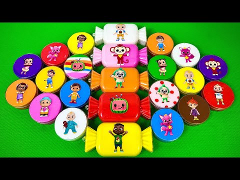 Hunting Pinkfong Big Candy in Cocomelon Circle Slime with CLAY Coloring! Satisfying ASMR Videos