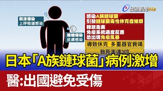 日本「A族鏈球菌」病例激增 醫：出國避免受傷