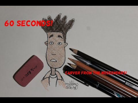 How I Draw Carver from The Weekenders in 60 Seconds