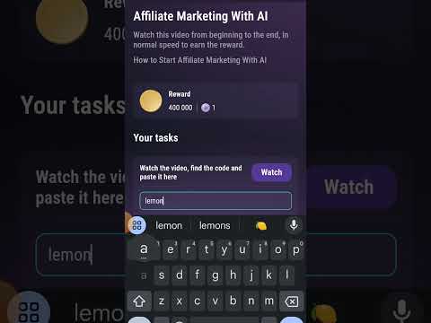 Affiliate marketing with ai tapswap code || tapswap code today's||