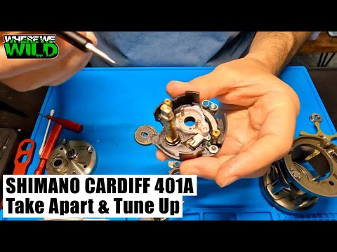 SHIMANO CARDIFF 401A - Take Apart & Tune up - Gomexus Power Handle Upgrade