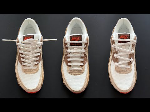 HOW TO LACE NIKE AIR MAX 90 (3 WAYS)