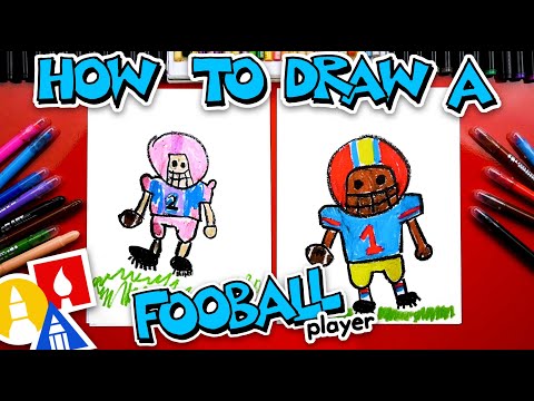 How To Draw A Football Player - Super Simple