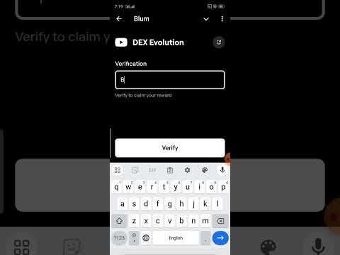 DEX Evolution | BLUm verify code | Blum verify code today DEX Evolution#blum verification code #blum