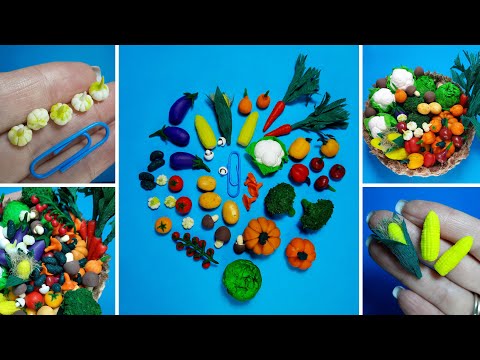 DIY How to make… Harvest in a dollhouse. How To Make Polymer Clay Miniature Vegetables?