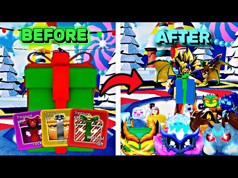 I Spent 24 Hours Opening Presents in Blox Fruits!