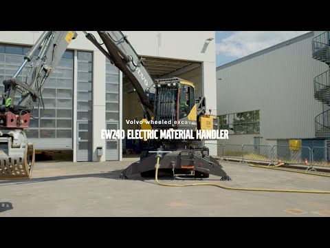 Revolutionizing Material Handling: The Electric Grid EW240 Wheeled Excavator.