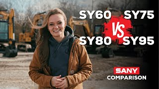 SANY Compact Excavator Comparison!: SY60C, SY75C, SY80U, & SY95C