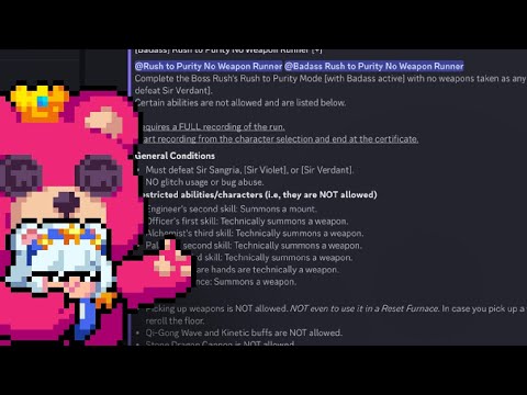 Official Soul knight discord role submission | Barehand boss rush to purity