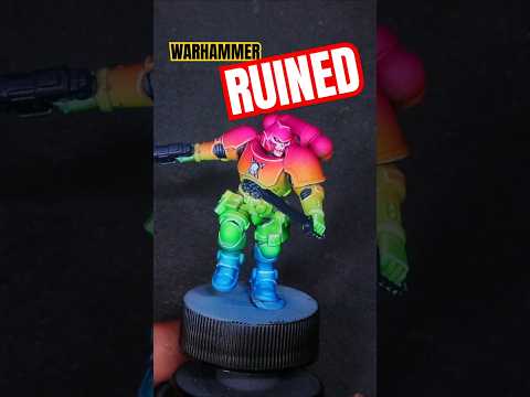 This could of RUINED Warhammer #warhammerpainting #spacemarines #rgb #fail #warhammer40k #rainbow