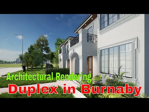 Architectural Rendering of a Duplex in Burnaby