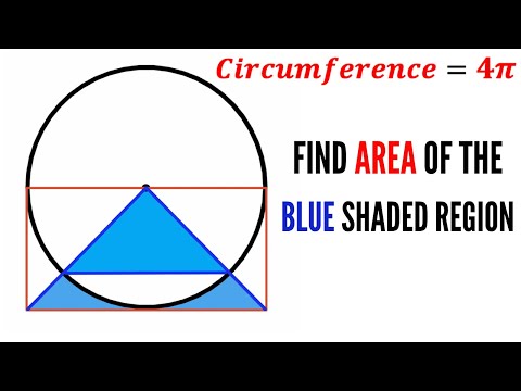 Can you find area of the Blue shaded region? | (Circumference) | #math  #maths | #geometry