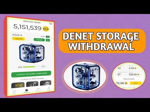 Mining Airdrop DENET storage withdraw | Free Airdrop 💯%confirm | Earn 300$+ #denet #dawn