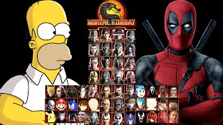 MORTAL KOMBAT 9 | HOMER SIMPSON & DEADPOOL | EXPERT TAG LADDER | GAMEPLAY (4K60FPS)