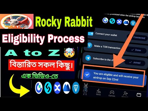 Rocky Rabbit Airdrop Eligibility Process 🤯💥। কিভাবে Rocky Rabbit এয়ারড্রোপের জন্য ইলিজেবল হবেন দেখুন